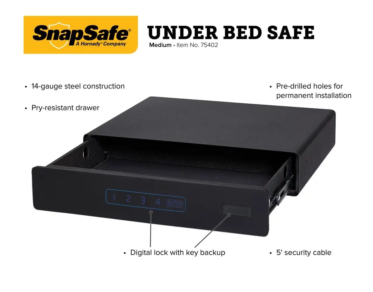 SnapSafe Medium Under Bed Safe