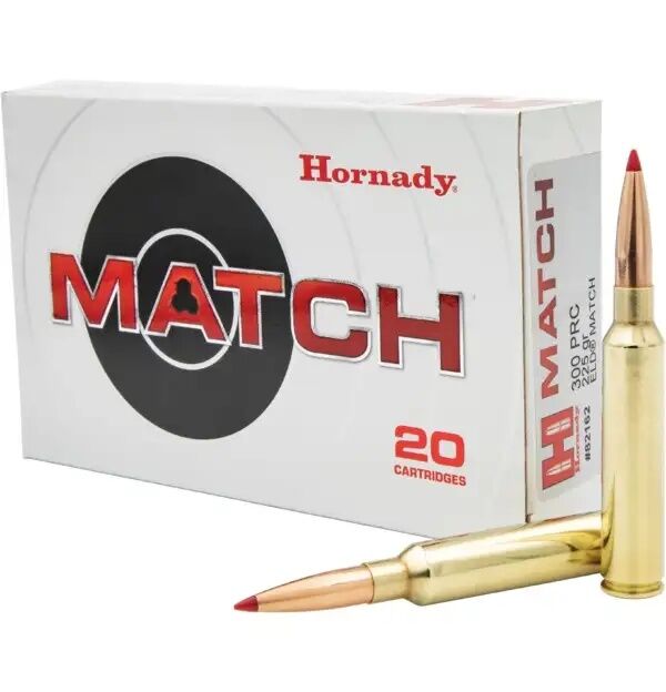 Hornady Match .300 PRC, 225 Grain ELD Match Rifle Ammo, 20-Rd