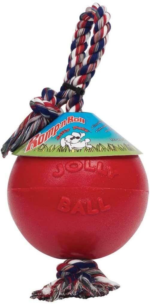 Romp-N-Roll Ball Size:14" H X 6" W X 6" D, Color:Red