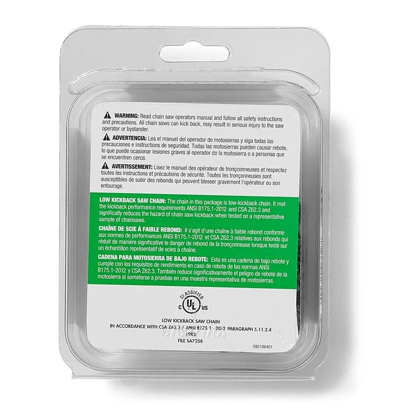 Husqvarna X-Cut S93G Semi-Chisel Saw Chain, 3/8 in. Mini Pitch, .050 in. Gauge, 52-DL, 14 in.