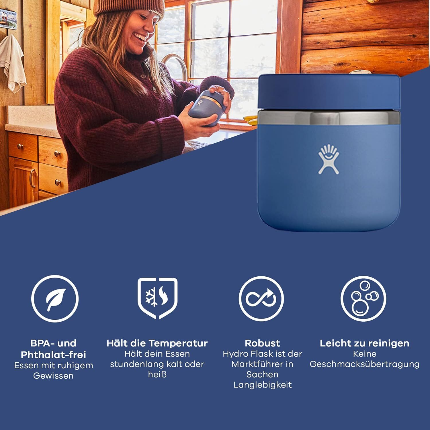 Hydro Flask Billberry Insulated Food Jar, 8-Oz