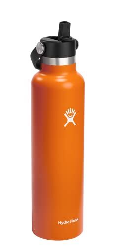 Hydroflask Water Bottle Standard Mouth with Flex Straw Cap Mesa, 24-Oz