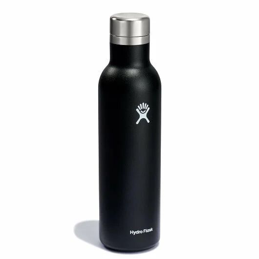Hydro Flask Black Wine Bottle, 25-Oz