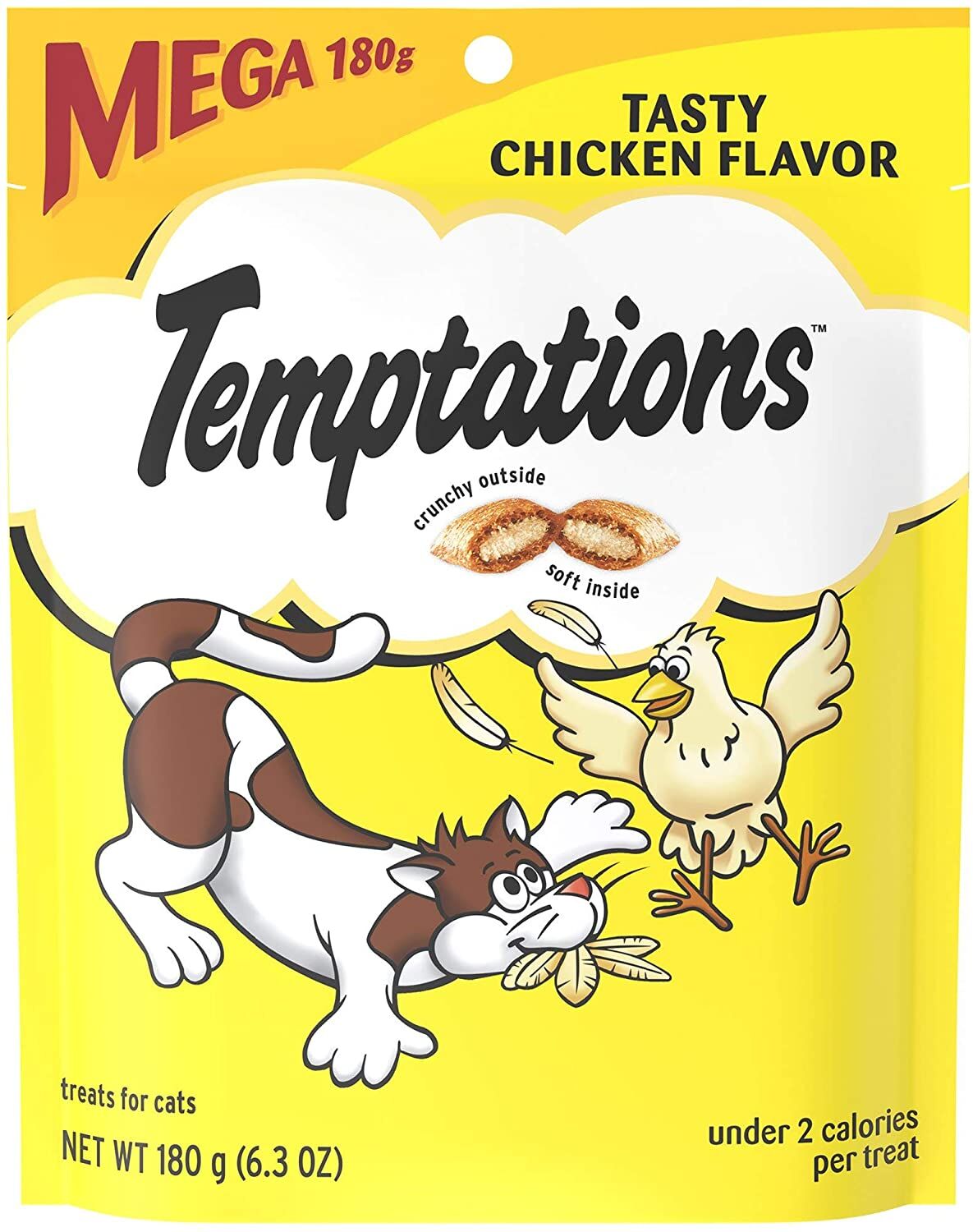 Temptations Tasty Chicken Flavor Crunchy And Soft Cat Treats, 6.3-Oz