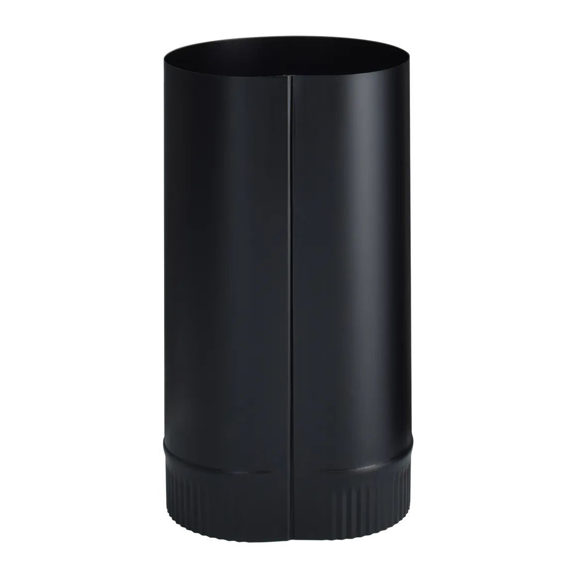 Imperial 24 Gauge Black Matt Half Joint Stove Pipe, 6-In x 12-In