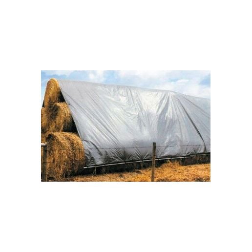 Stack Cover Name 25-Ft x 33-Ft Silver & Black Heavy Duty Bale Stack Cover