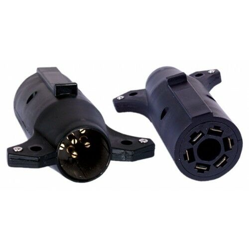 7-Way Rv To 6-Way Round Molded Adapter