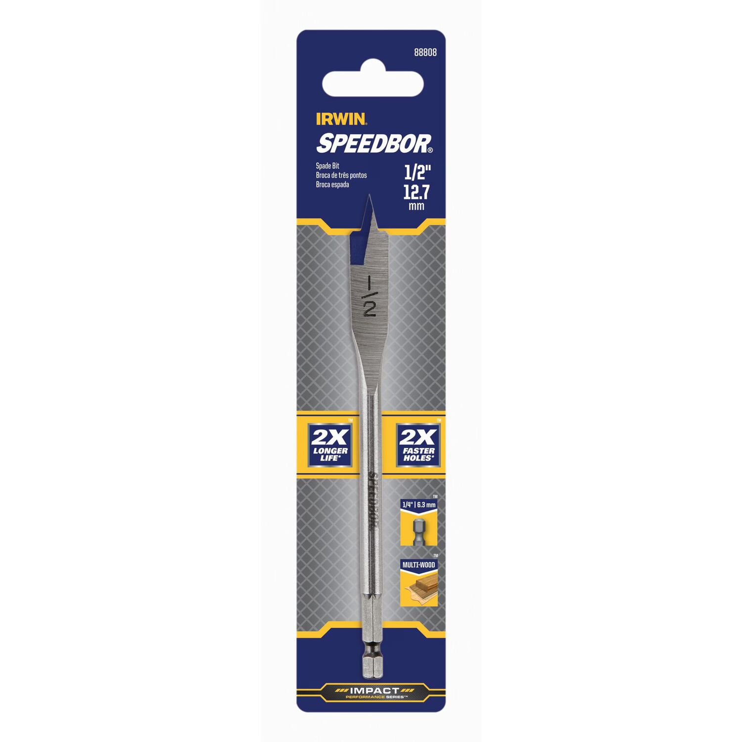 Irwin Speedbor Spade Wood Drill Bit, 1 1/2-In x 6-In