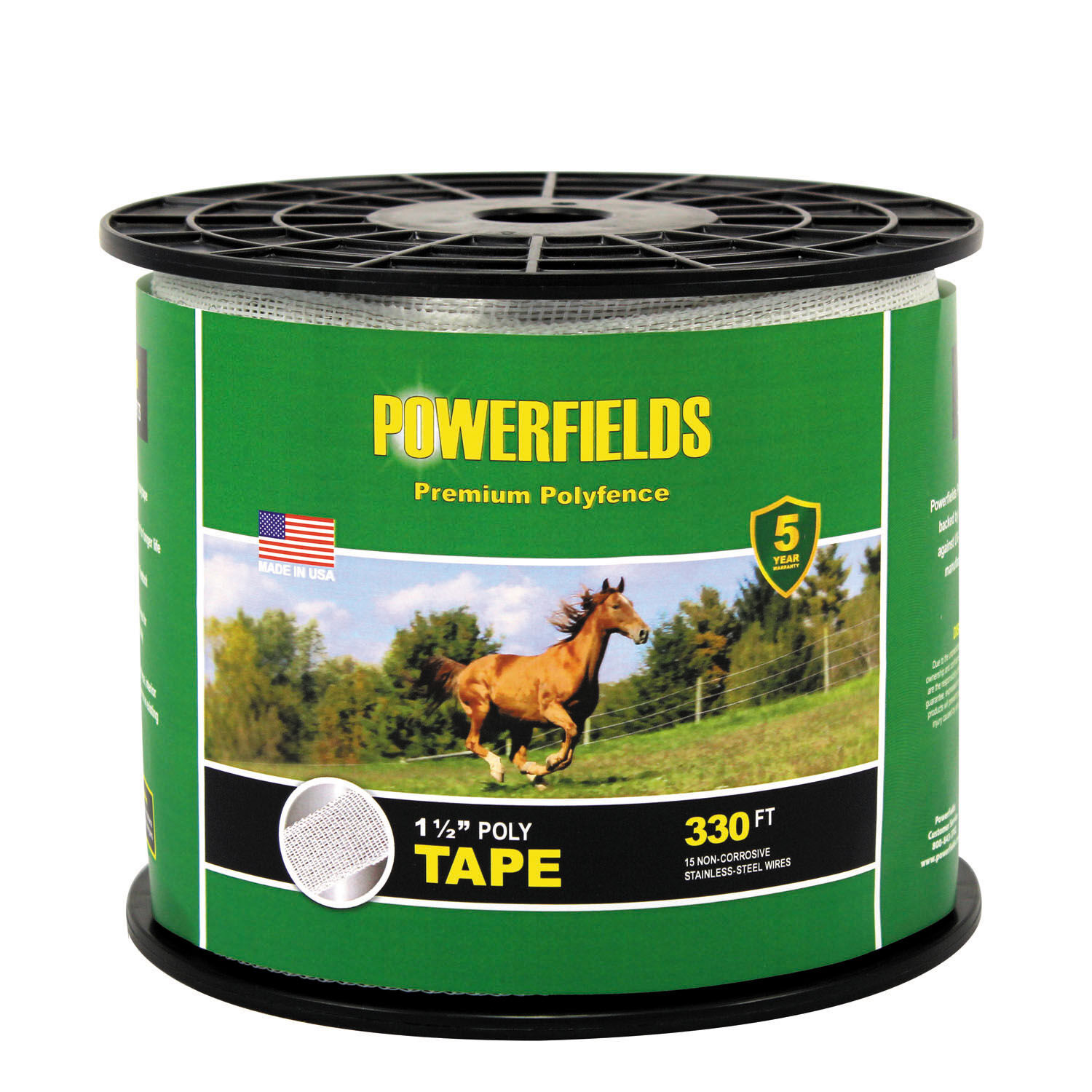 Powerfields EW15 Polytape, 1 1/2-In x 330-Ft