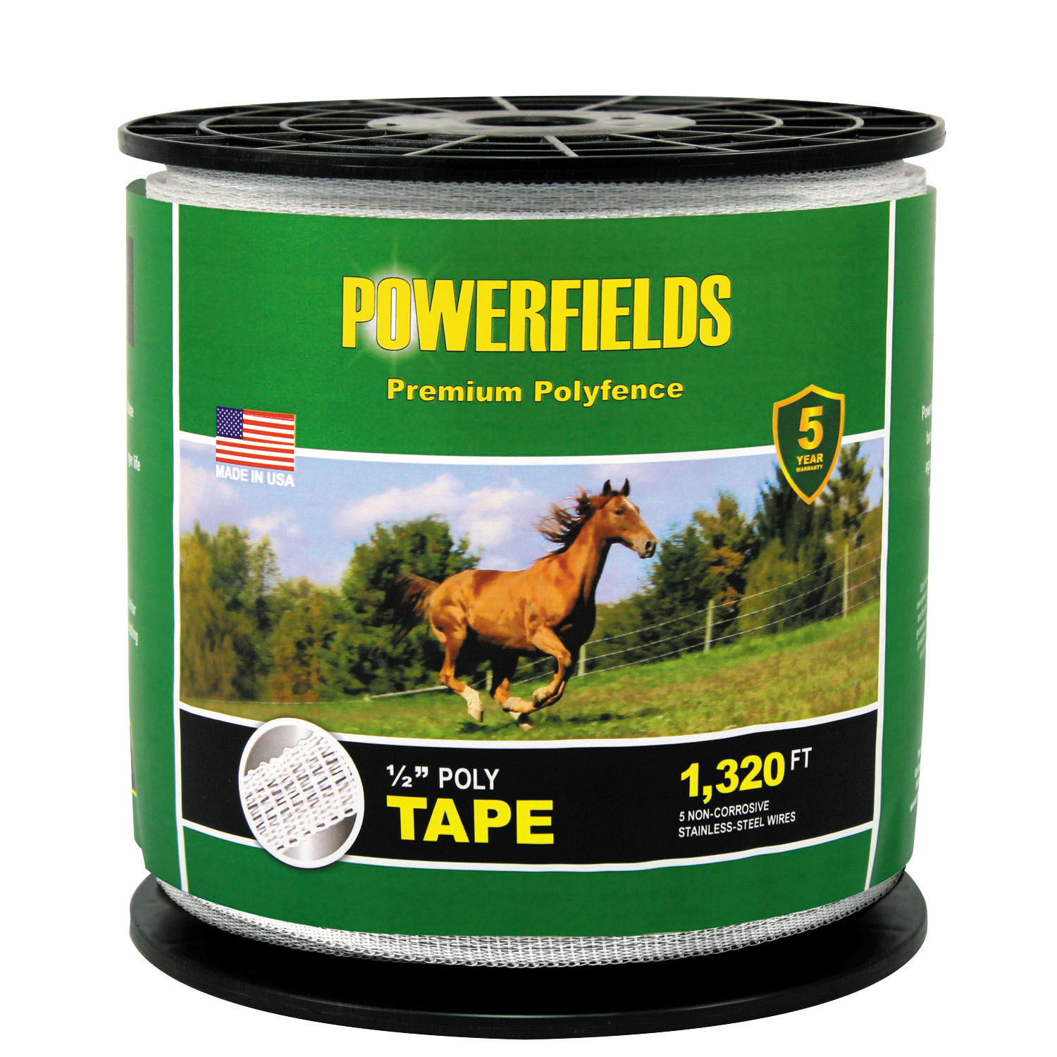 Powerfields EW5 Polytape, 1/2-In x 1320-Ft