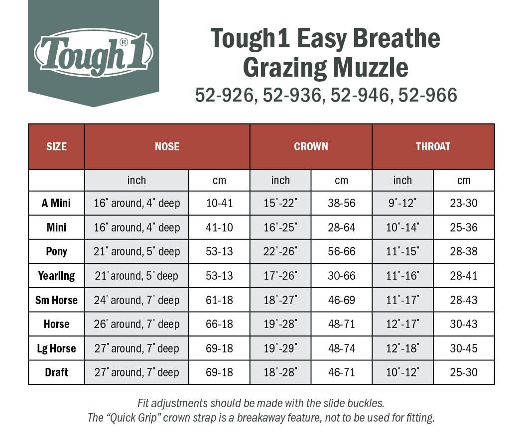Tough1 Easy Breathe Horse Grazing Black Muzzle