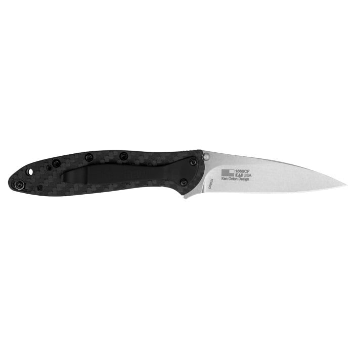 Kershaw Leek CPM 154 Carbon Fiber Stonewash Knife