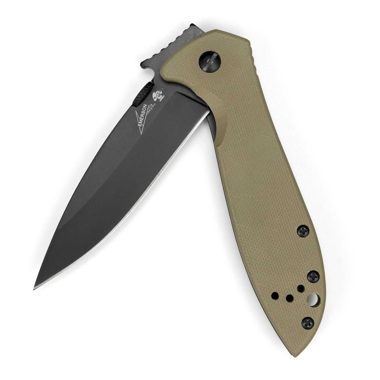8Cr14Mov Black Oxide Coated Blade G10 Front 410 Stainless Back Handle