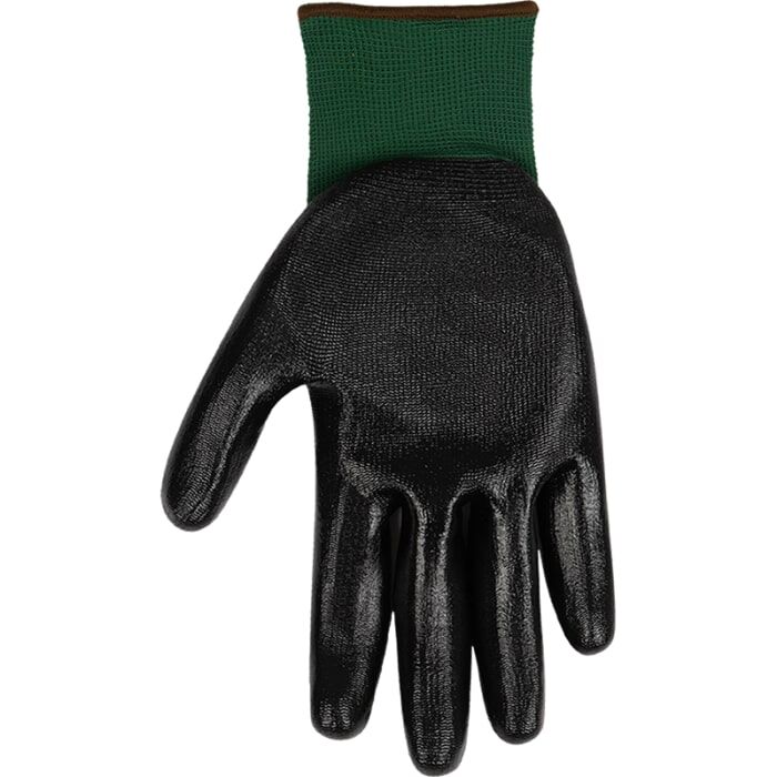 Kinco Polyester Knit Shell And Nitrile Palm Gloves 2-Pk in Dark Green