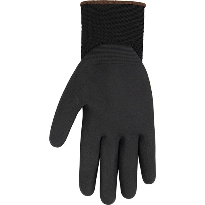 Kinco Nylon-Spandex Knit Shell And CoolCoat Micro-Foam Nitrile Palm Gloves in Black