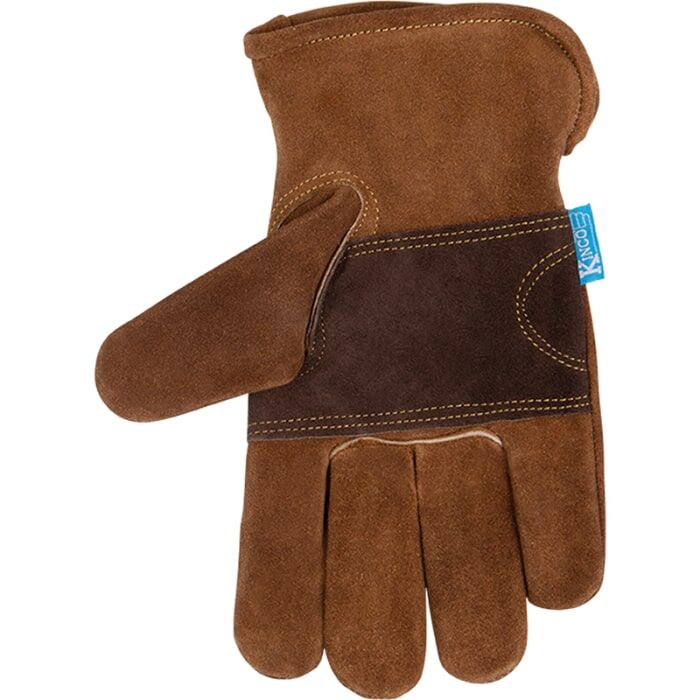 Kinco HydroFlector Water-Resistant Premium Suede Cowhide Driver With Double-Palm in Brown