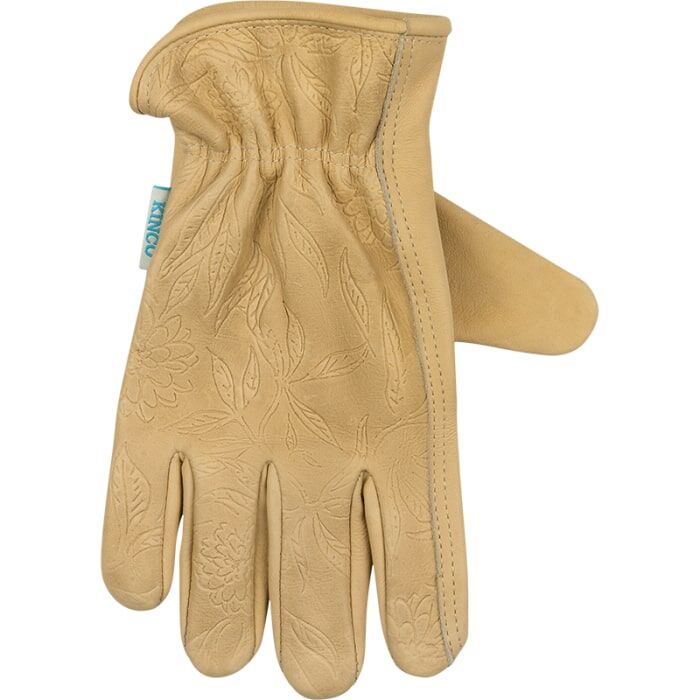 Kinco Women's HydroFlector Water-Resistant Premium Grain Cowhide Driver Gloves in Tan