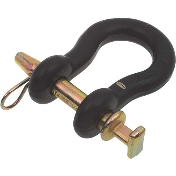 Forged Straight Clevis, Powder Coated, Black, 3/4"