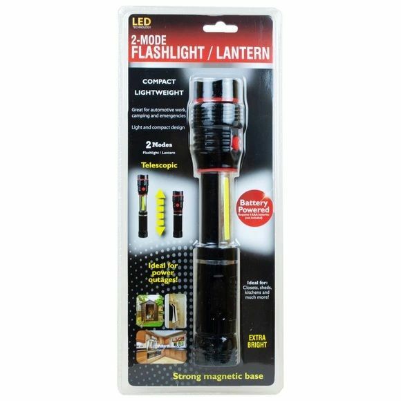 LED Technology Telescopic Flashlight and Lantern Duo