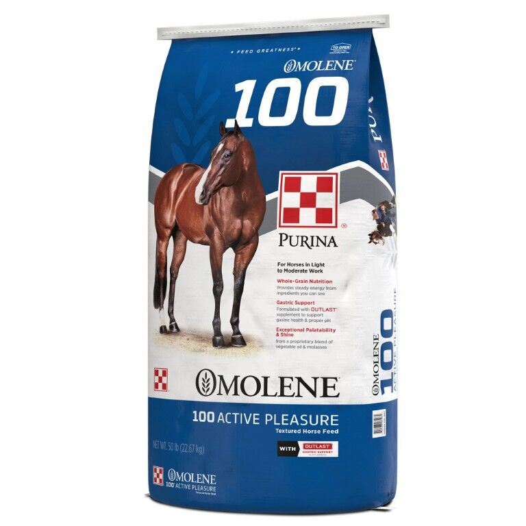 Purina Omolene 100 Active Pleasure Horse Feed, 50-Lb