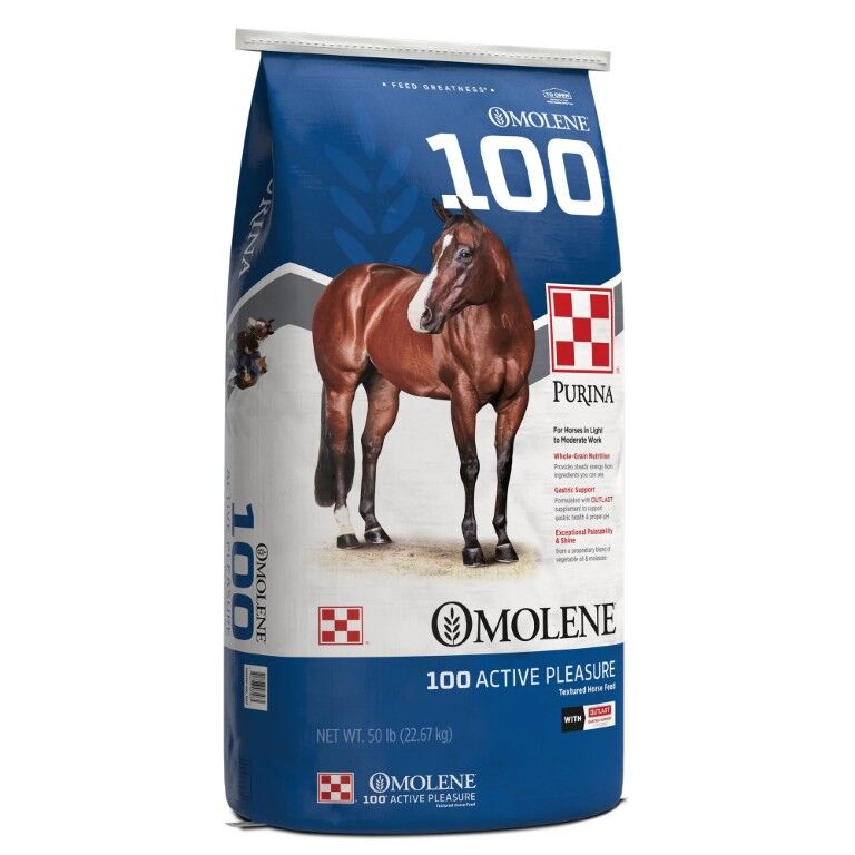 Purina Omolene 100 Active Pleasure Horse Feed, 50-Lb