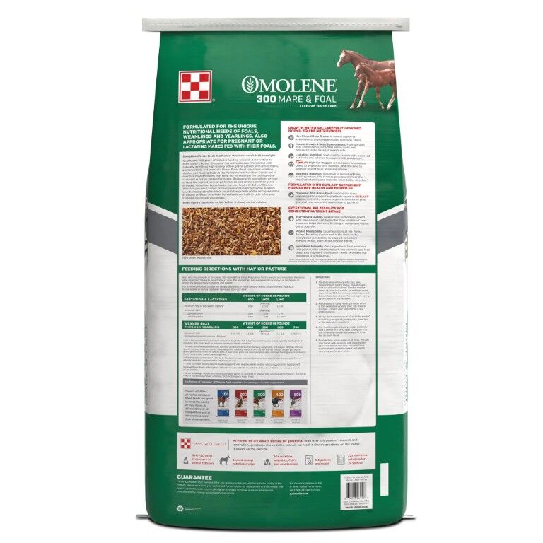 Purina Omolene 300 Mare & Foal Horse Feed, 50-Lb