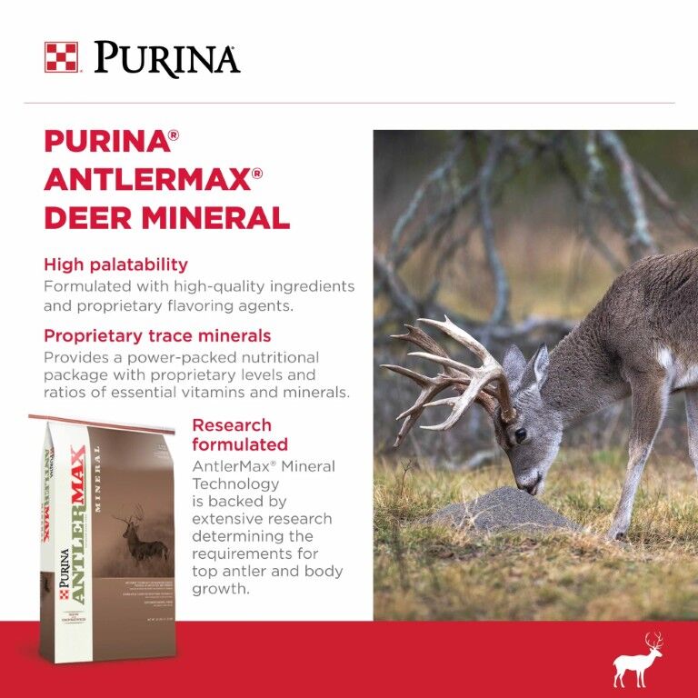 Purina AntlerMax Premium Deer Mineral, 25-Lb