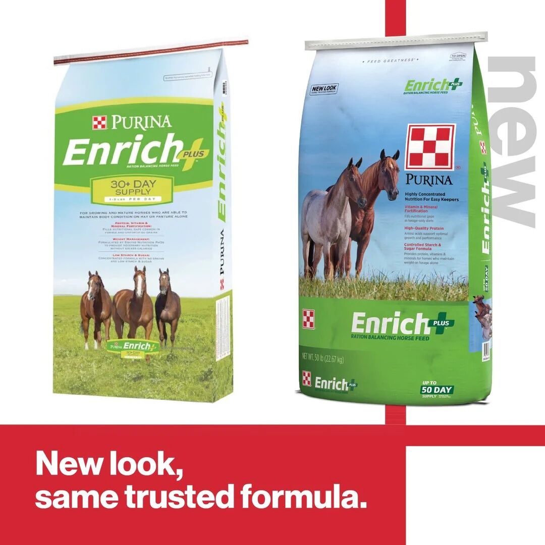 Purina Enrich Plus Ration Balancing Horse Feed, 50-Lb