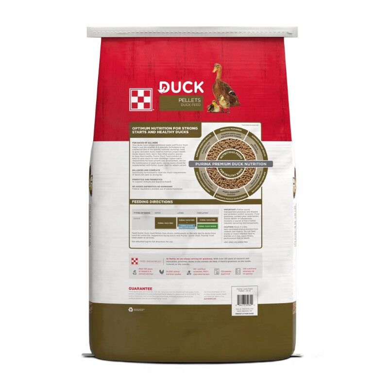 Purina Duck Feed Pellets, 40-Lb
