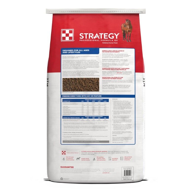 Purina Strategy Professional Formula GX Horse Feed, 50-Lb