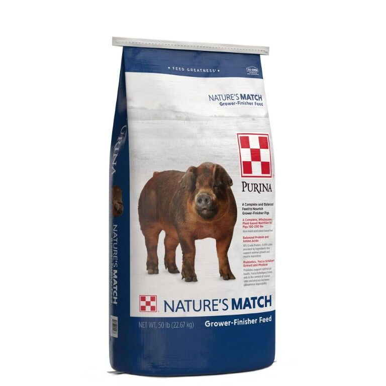 Purina Nature's Match Grower-Finisher Pig Feed, 50-Lb