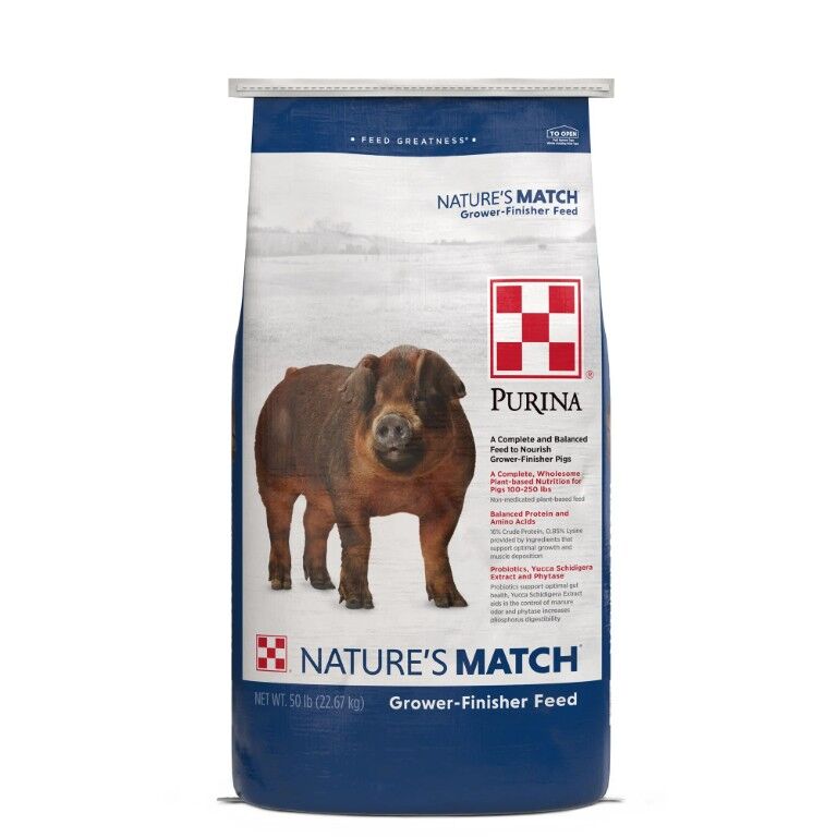 Purina Nature's Match Grower-Finisher Pig Feed, 50-Lb