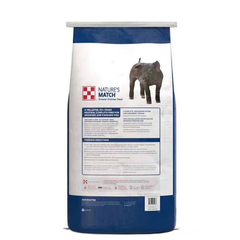 Purina Nature's Match Grower-Finisher Pig Feed, 50-Lb