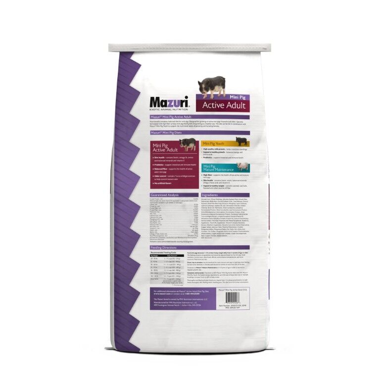 Mazuri Active Adult Mini Pig Feed, 25-Lb