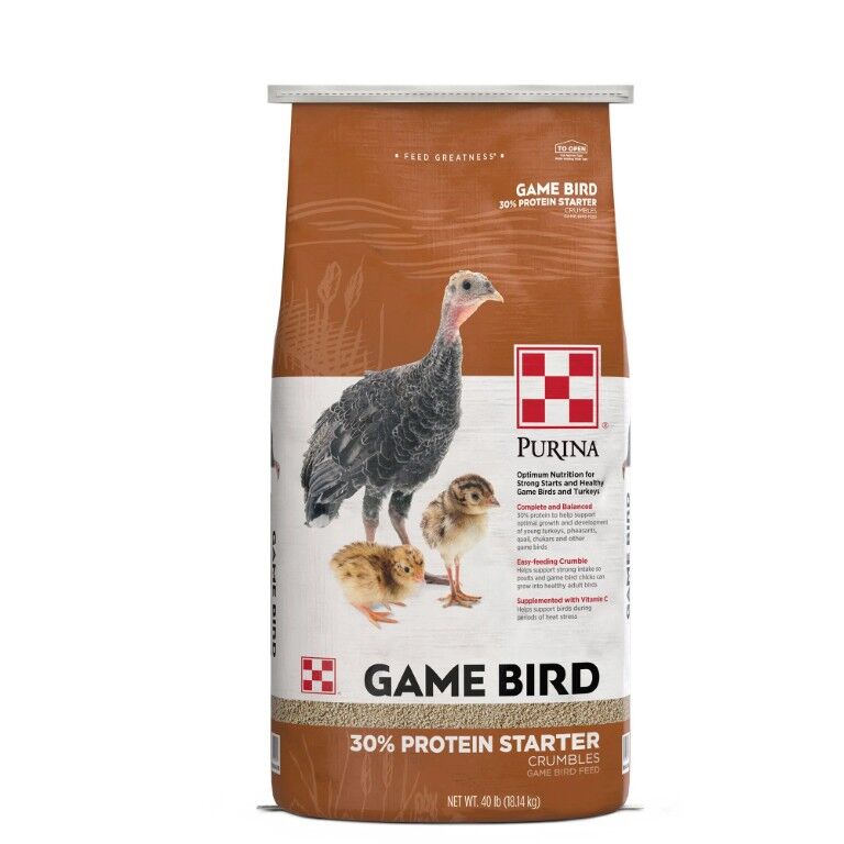 Purina Game Bird 30% Protein Starter Crumbles, 40-Lb