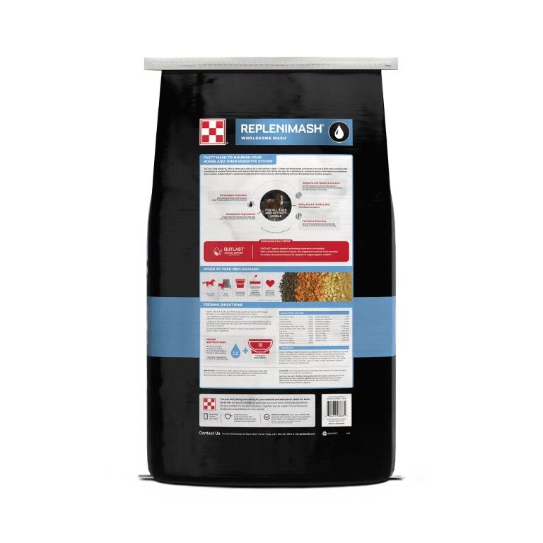 Purina RepleniMash Horse Mash, 25-Lb