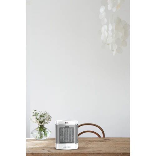 Lasko Ceramic White Bathroom Space Heater with ALCI Safety Plug, 1500-Watts