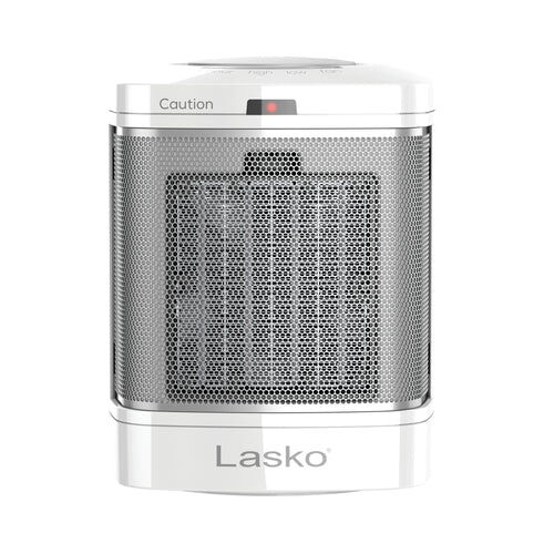 Lasko Ceramic White Bathroom Space Heater with ALCI Safety Plug, 1500-Watts