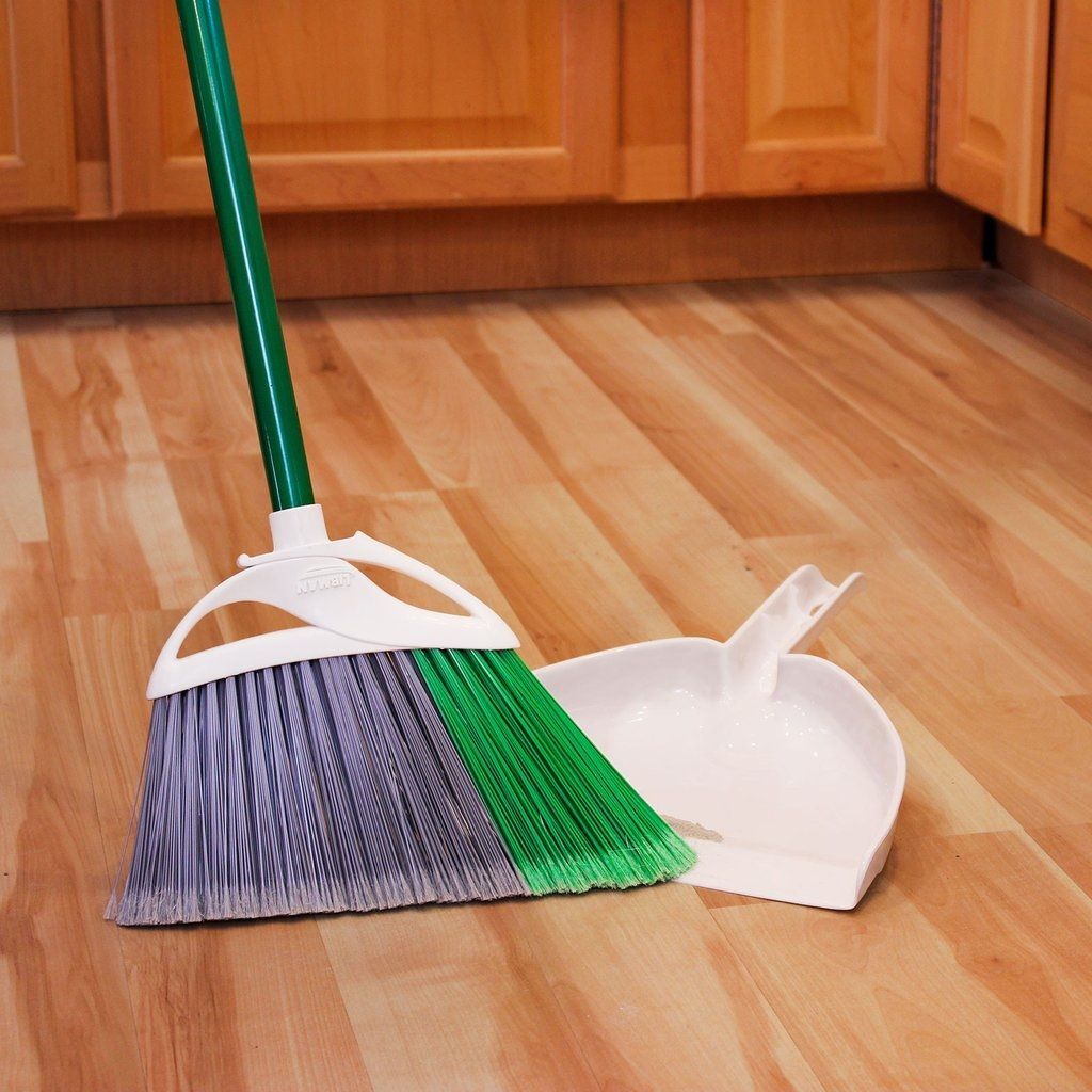Libman Precision Angle Indoor/Outdoor Broom With Dustpan