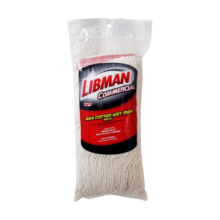 Libman Cut-End Cotton Wet Mop Head, #24