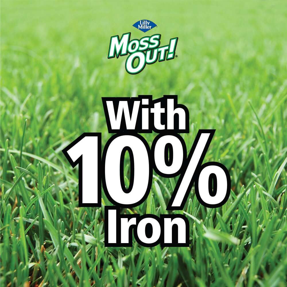 Moss Out! Plus Fertilizer For Lawns 20-0-05, 20-Lb