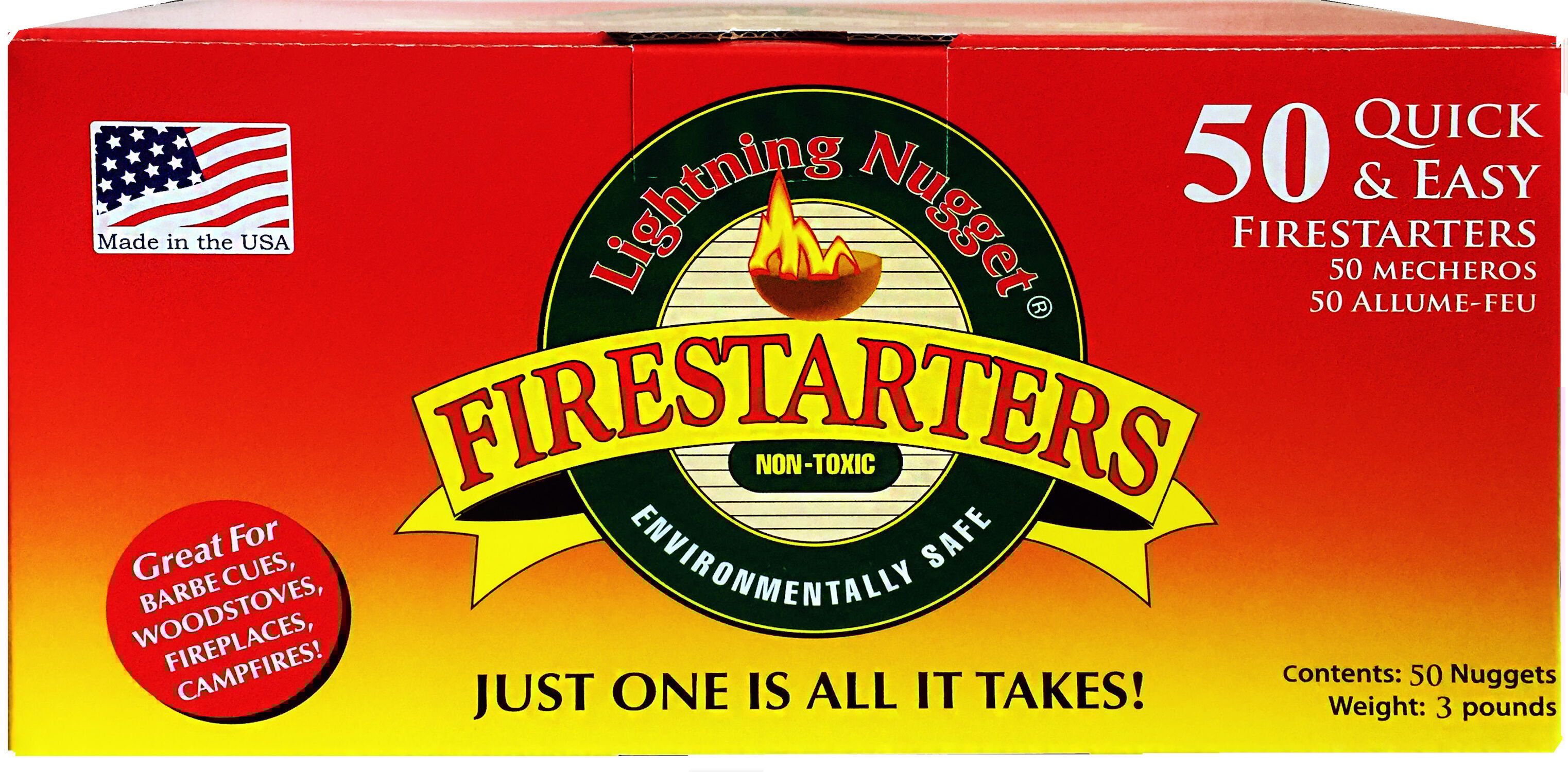 Lightning Nuggets Quick And Easy Firestarters, 50-Pk