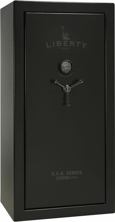 Liberty Safe Black USA 30 Gun Safe With E-Lock