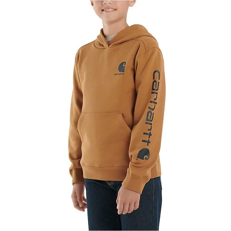 Carhartt Kids' Long Sleeve Graphic Sweatshirt in Carhartt Brown
