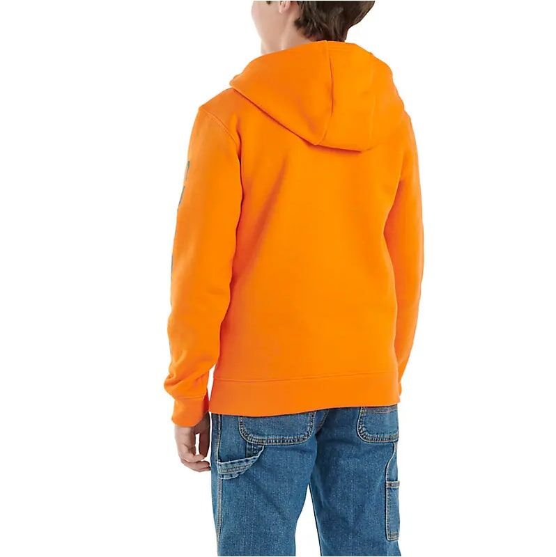 Carhartt Kids' Long Sleeve Graphic Sweatshirt in Vibrant Orange
