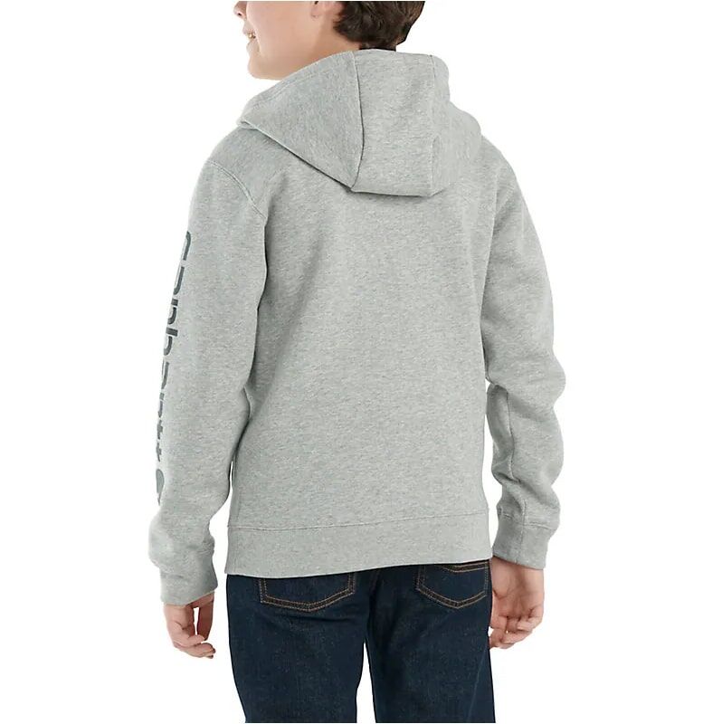 Carhartt Kids' Long Sleeve Graphic Sweatshirt in Heather Grey