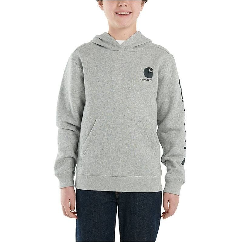 Carhartt Kids' Long Sleeve Graphic Sweatshirt in Heather Grey
