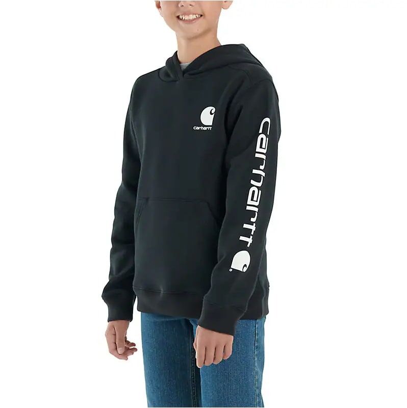 Carhartt Kids' Long Sleeve Graphic Sweatshirt in Black