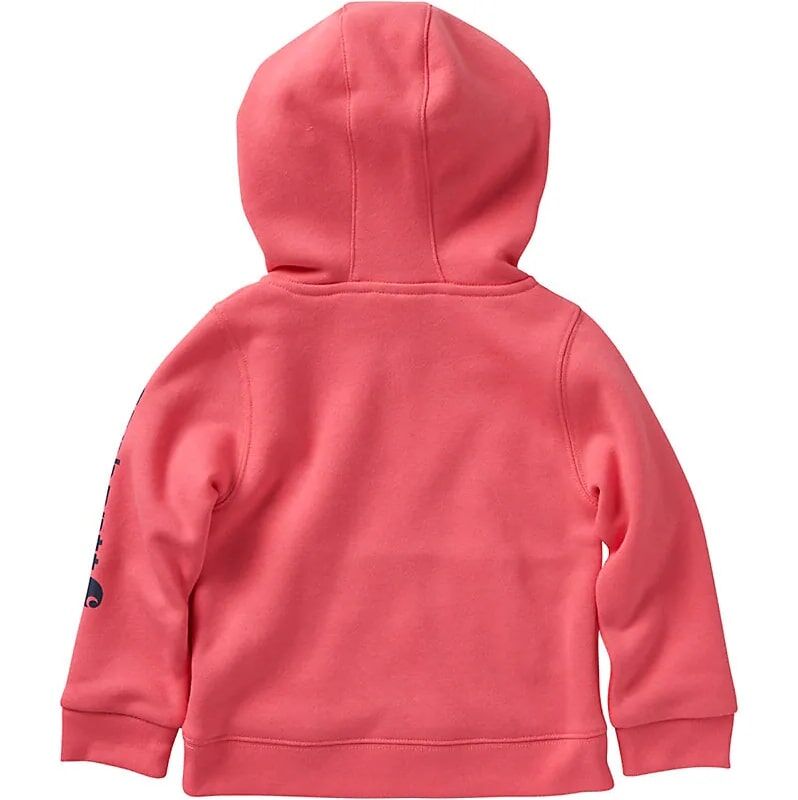 Carhartt Girl's Long Sleeve 1/2 Zip Sweatshirt in Pink Lemonade