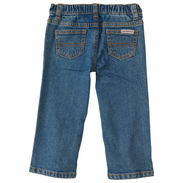 Carhartt Toddler Girl's Denim 5 Pocket Jean in Medium Wash